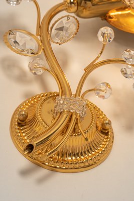 Gilt Brass Flower Shape Wall Lights from Palwa, Germany, 1970s-UGR-1109942