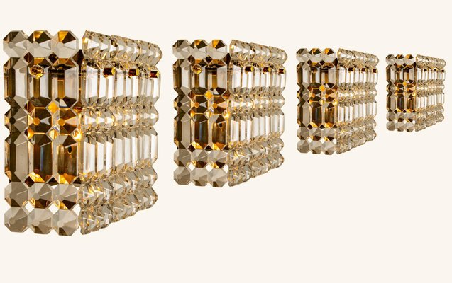 Gilt Brass, Metal and Crystal Glass Sconce from Kinkeldey, 1970s-VDW-994099