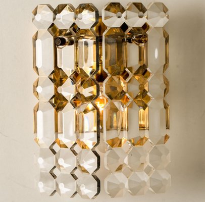 Gilt Brass, Metal & Crystal Glass Sconces Wall Lights from Kinkeldey, 1960s, Set of 2-VDW-770003