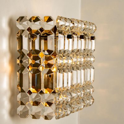 Gilt Brass, Metal & Crystal Glass Sconces Wall Lights from Kinkeldey, 1960s, Set of 2-VDW-770004