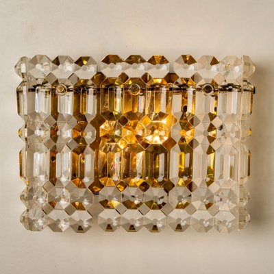 Gilt Brass, Metal & Crystal Glass Sconces Wall Lights from Kinkeldey, 1960s, Set of 2-VDW-770003