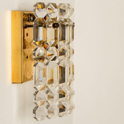 Gilt Brass, Metal & Crystal Glass Sconces Wall Lights from Kinkeldey, 1960s, Set of 2-VDW-770003