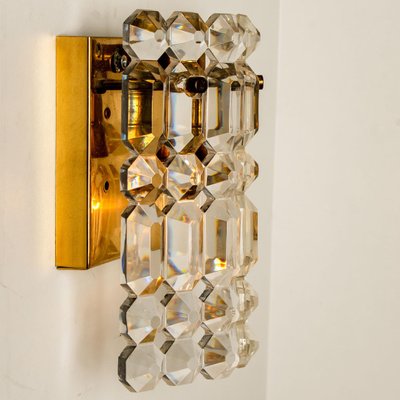 Gilt Brass, Metal & Crystal Glass Sconces Wall Lights from Kinkeldey, 1960s, Set of 2-VDW-770003