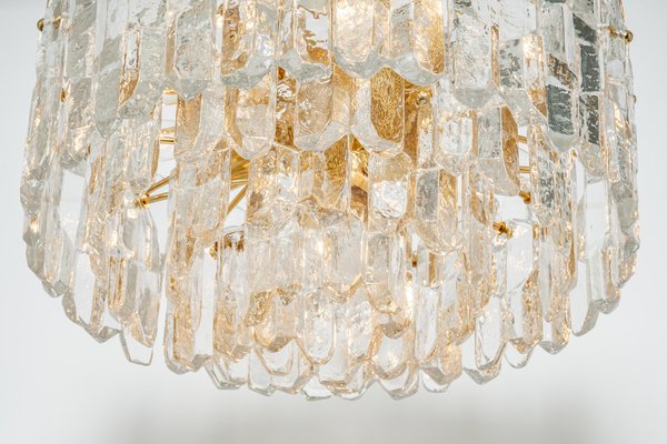 Gilt Brass & Murano Glass Palazzo Chandelier from Kalmar, Austria, 1970s-UGR-1123005