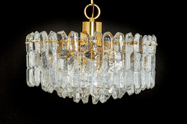 Gilt Brass & Murano Glass Palazzo Chandelier from Kalmar, Austria, 1970s-UGR-1123005