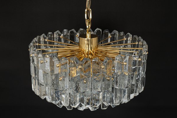 Gilt Brass & Murano Glass Palazzo Chandelier from Kalmar, Austria, 1970s-UGR-1123005