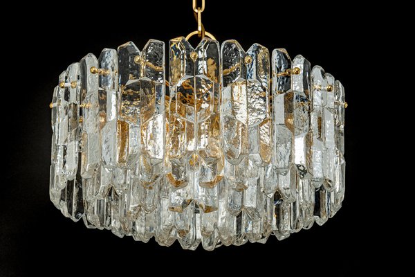 Gilt Brass & Murano Glass Palazzo Chandelier from Kalmar, Austria, 1970s-UGR-1123005