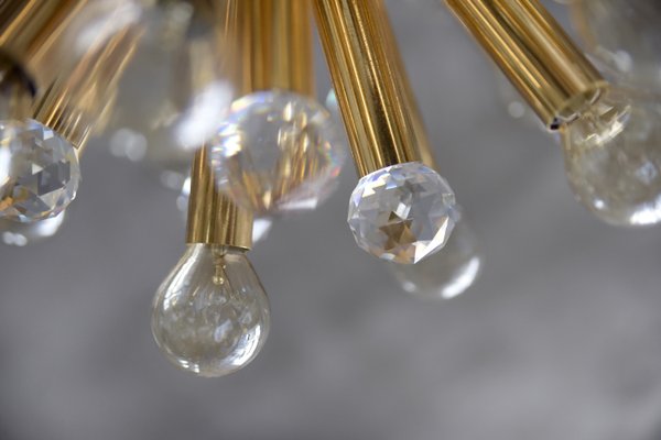 Gilt Brass Pendant Lamp with Swarovski Balls from Ernst Palme, 1960s-ZAA-875452