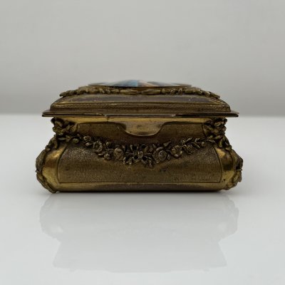 Gilt Bronze Box Portrait in Medallion attributed to De Mandre, France, 1900s-XOM-2036018