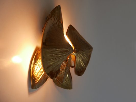 Gilt Bronze Sconce by Chrystiane Charles for Charles Et Fils, Paris, 1980s-WPT-1152676