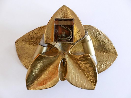 Gilt Bronze Sconce by Chrystiane Charles for Charles Et Fils, Paris, 1980s-WPT-1152676