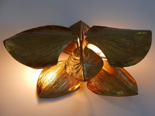 Gilt Bronze Sconce by Chrystiane Charles for Charles Et Fils, Paris, 1980s-WPT-1152676