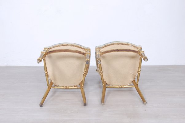 Gilt Chairs, 1800s, Set of 2-XSG-980350