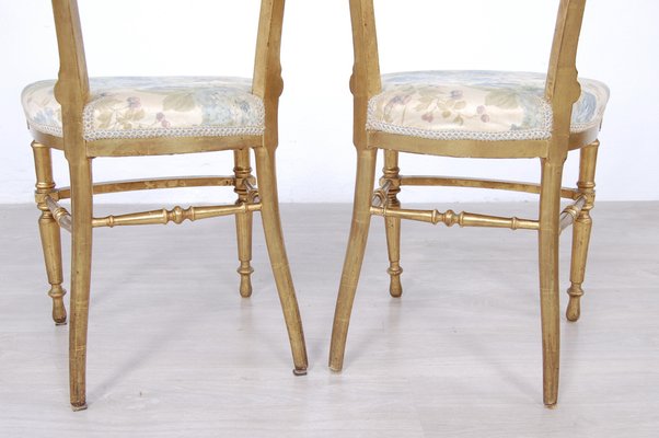 Gilt Chairs, 1800s, Set of 2-XSG-980350