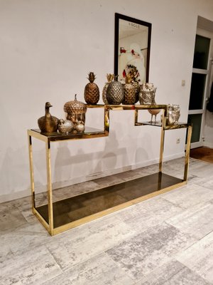 Gilt Console in the Style of Belgo Chrom or Maison Jansen, 1970s-WBX-1182713