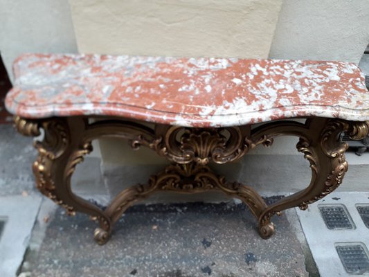 Giltwood Console Table, 1940s-AKA-725436