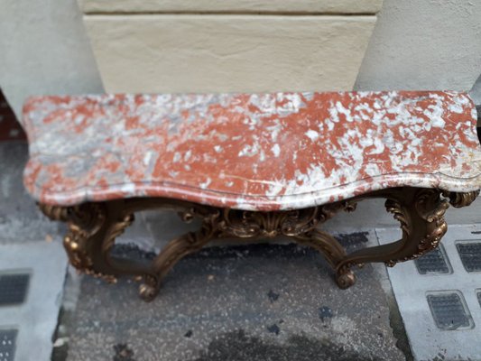 Giltwood Console Table, 1940s-AKA-725436