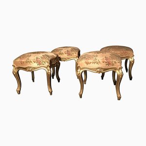 Giltwood Stools, Italy, 19th-Century, Set of 4-MBH-1031621