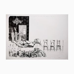 Giorgi Maskharashvili, Chairs Borrowed at Neighbours, 2007, Ink on Paper-CHG-1177846