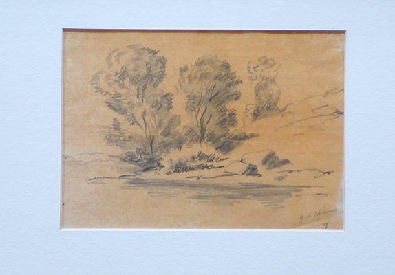 Giorgio De Chirico, Landscape, Pencil Drawing, 1977-ZCI-1762323