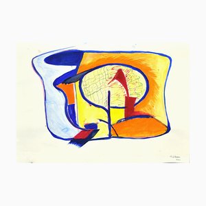 Giorgio Lo Fermo, Geometrical Abstract Composition, 2020, Mixed Media on Paper-ZCI-829363