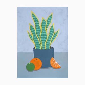 Giorgio Morandi, Snake Plant with Oranges, 2023, Acrylic on Paper-RWC-1736534