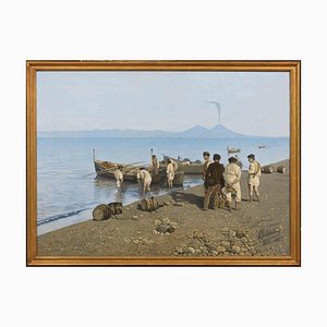 Giovan Battista Filosa, The Return from Fishing, Oil Painting, 1908-ZCI-1775946