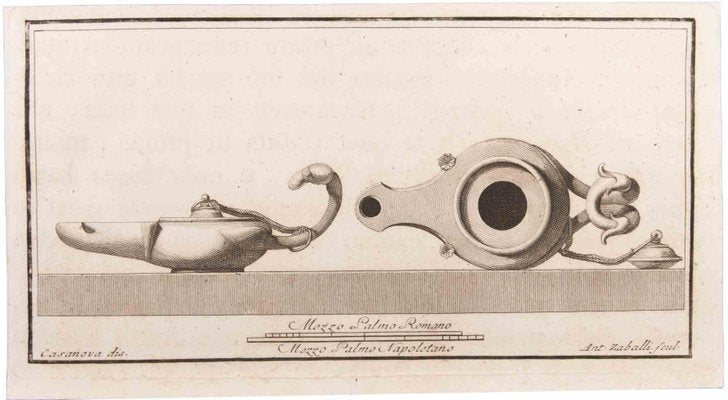 Giovanni Battista Casanova, Oil Lamp, Etching, 18th Century-ZCI-1760619