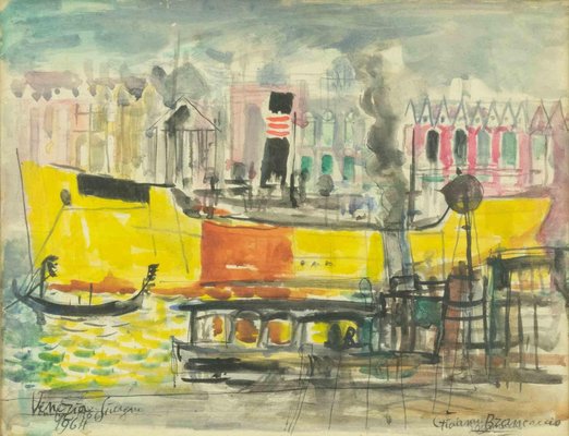 Giovanni Brancaccio, Venice, Watercolor, 1964-ZCI-1775737