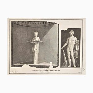 Giovanni Elia Morghen, Ancient Roman Fresco Herculaneum, Etching, 18th Century-ZCI-1423442