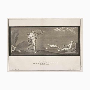 Giovanni Elia Morghen, Ancient Roman Fresco Herculaneum, Etching, 18th Century-ZCI-1423517