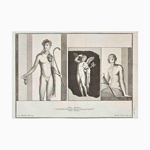 Giovanni Elia Morghen, Ancient Roman Fresco Herculaneum, Etching, 18th Century-ZCI-1423440