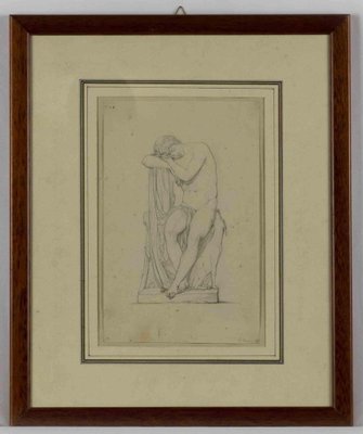 Giovanni Fontana, Sleeping Boy, Drawing in Graphite, 16th Century, Framed-ZCI-1761939