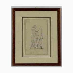 Giovanni Fontana, Sleeping Boy, Drawing in Graphite, 16th Century, Framed-ZCI-1761939