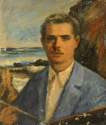 Giovanni Malesci, Self-Portrait, 1925, Oil on Panel-KHH-1243756