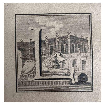 Giovanni Mignani, Antiquities of Herculaneum, Letter L, Etching, 18th Century-ZCI-2024906