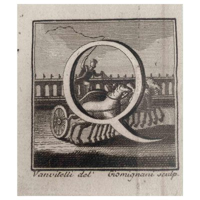 Giovanni Mignani, Antiquities of Herculaneum: Letter Q, Etching, 18th Century-ZCI-2024905