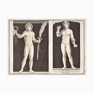 Giovanni Morghen, Ancient Roman Fresco Herculaneum, Original Etching, 18th Century-ZCI-1423457