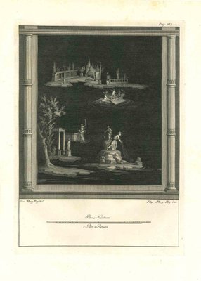 Giovanni Morghen, Ancient Roman Fresco, Original Etching, 18th-Century-ZCI-1163939