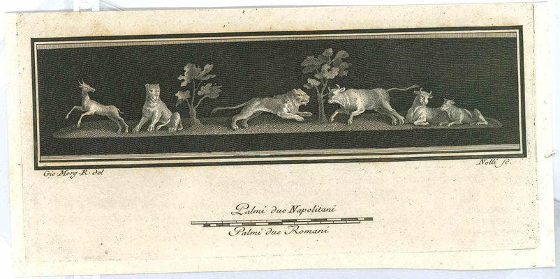 Giovanni Morghen, Ancient Roman Frescoes, Original Etching, 18th Century-ZCI-2029629