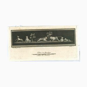 Giovanni Morghen, Ancient Roman Frescoes, Original Etching, 18th Century-ZCI-2029629