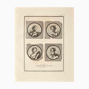 Giovanni Morghen, Ancient Roman Portraits, Etching, 18th Century-ZCI-1453295