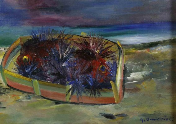 Giovanni Omiccioli, Sea Urchins, Oil Painting, Mid-20th Century-ZCI-1769937