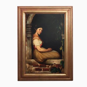 Giovanni Santaniello, Portrait of a Young Woman, 2002, Oil on Canvas, Framed-YUW-1317048