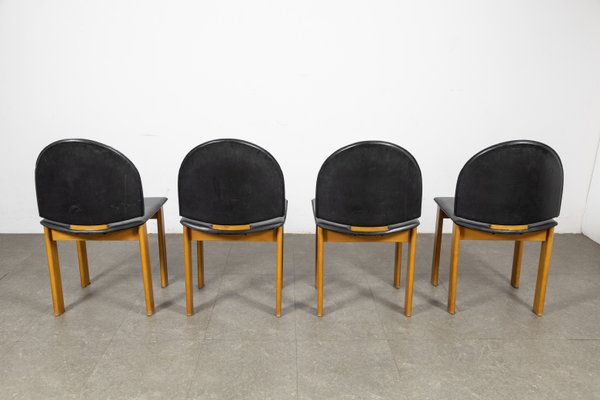 Girgi Dining Chairs in Leather by Tobia & Afra Scarpa, Set of 2-LMR-1437645