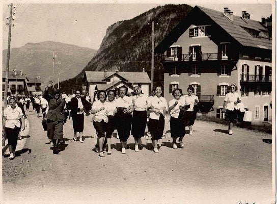 Girl in Mountains on School Holiday, Vintage Photograph, 1930s-ZCI-991564