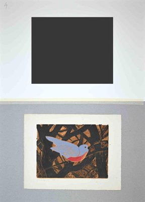 Giselle Halff, Bird in the Branches, Woodcut Print, Mid,20th-Century-ZCI-1164192