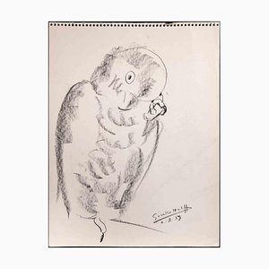 Giselle Halff, Bird, Original Charcoal Drawing, 1959-ZCI-1324399