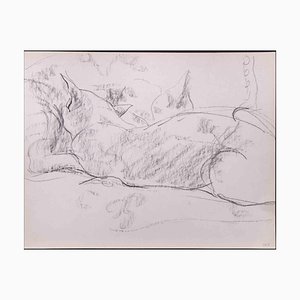 Giselle Halff, Cats, Original Pencil Drawing, 1965-ZCI-1324395