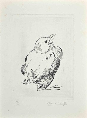 Giselle Halff, Pigeon, Original Etching, Mid-20th-Century-ZCI-1216706